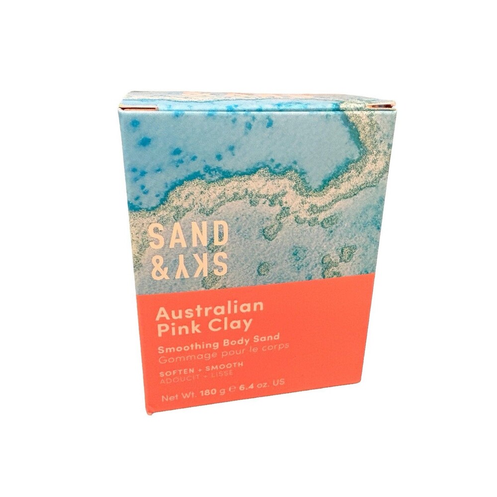 Sand & Sky Australian Pink Clay Smoothing Body Sand Scrub 6.4 oz-New